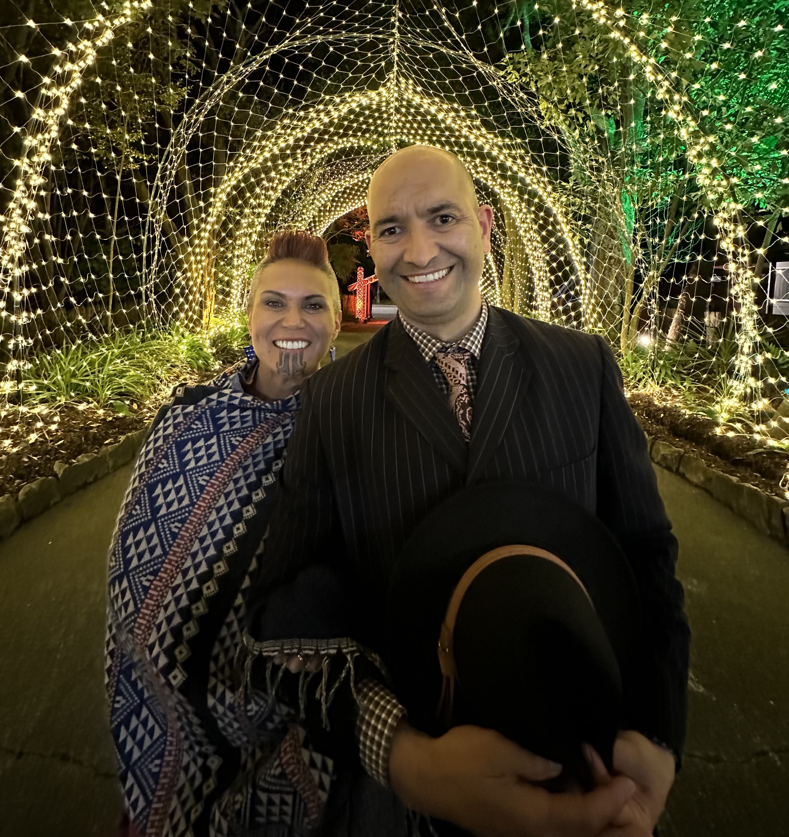 Tama Potaka with his wife Ariana Paul.
