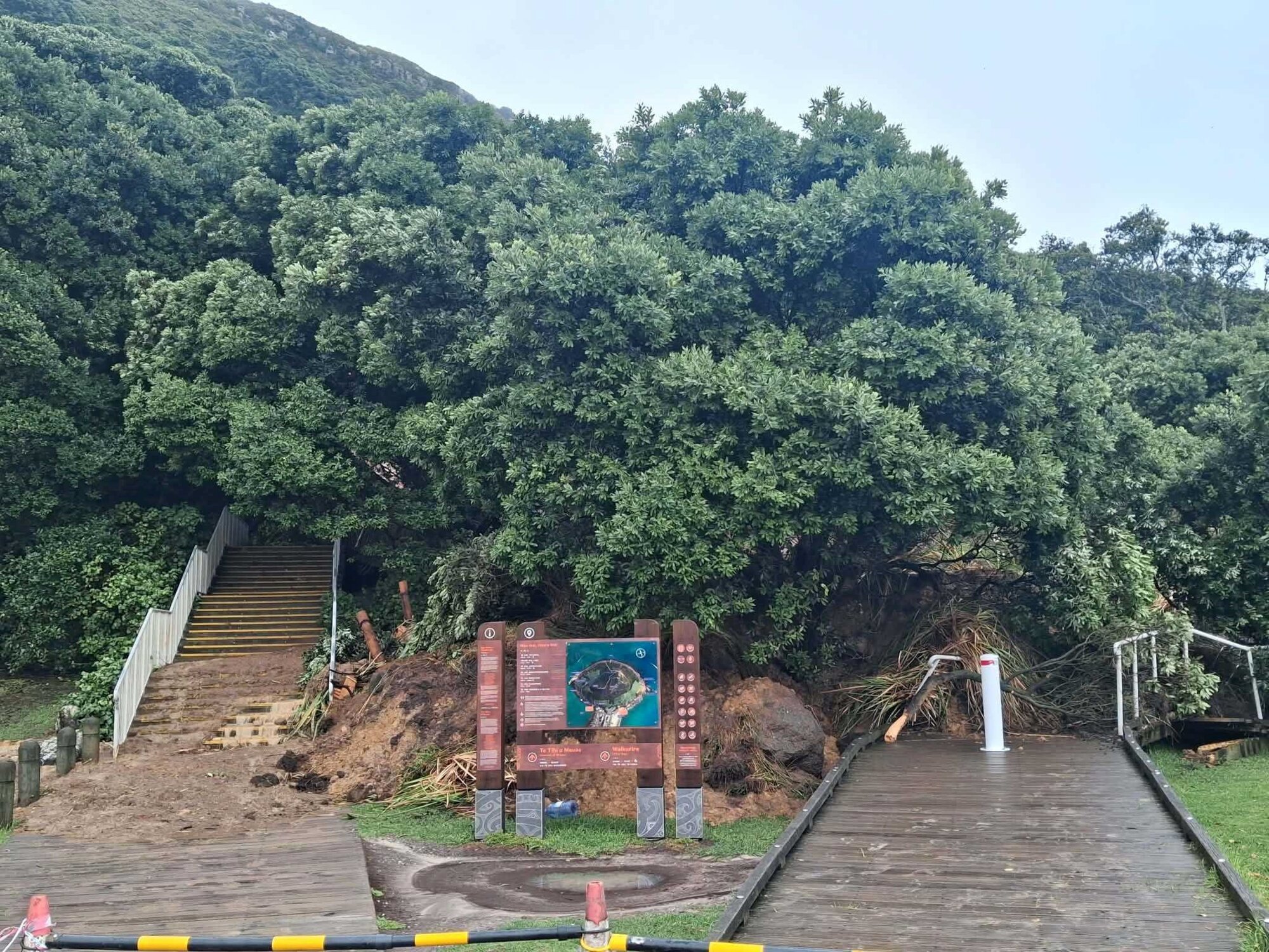 Mauao was closed due to slips. Photo / Alister McHardy