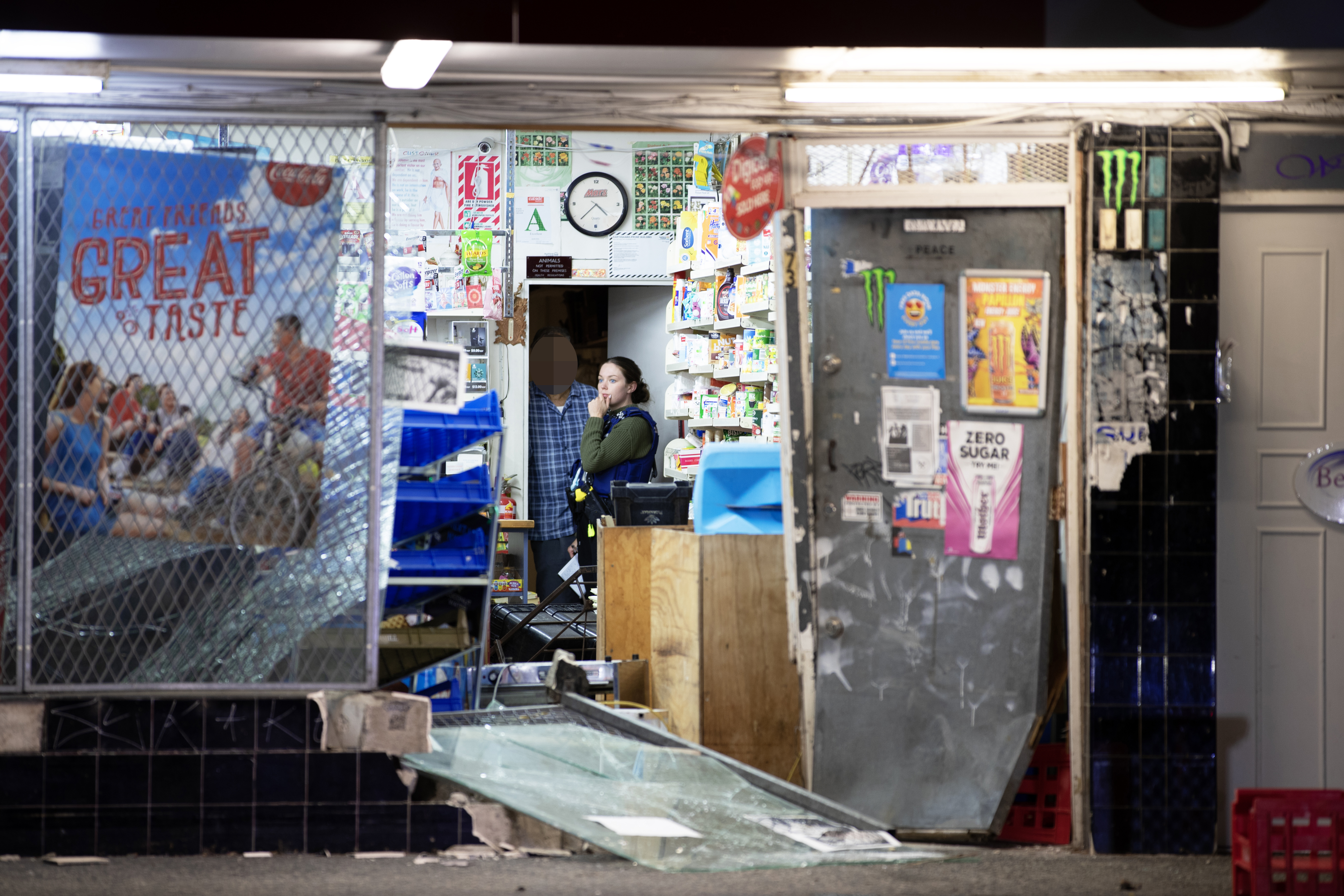 A ram raid caused significant damage to a dairy in Ellerslie in December 2022. Photo / NZ Herald