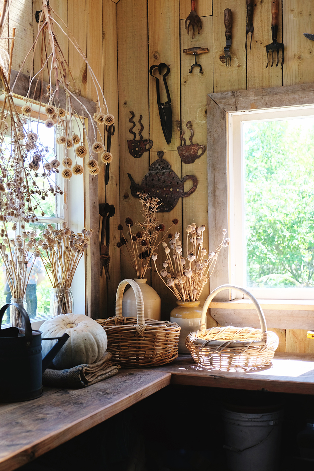 Jenny’s garden shed has storybook beauty. Photo / Julia Atkinson-Dunn