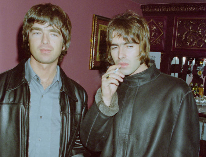 British musicians Liam and Noel Gallagher of Oasis in 1998. Photo / Getty Images