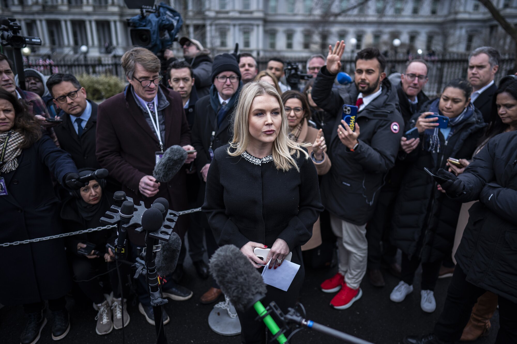 White House press secretary Karoline Leavitt says she will not engage with reporters listing pronouns as part of their email bios. Photo / Jabin Botsford, Washington Post