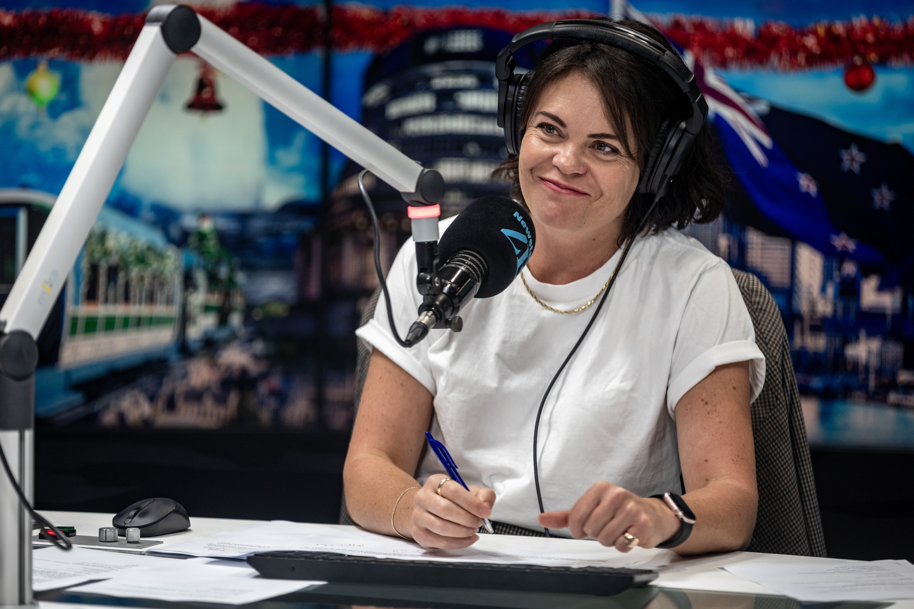 Newstalk ZB drive host Heather du Plessis-Allan was named the Sir Paul Holmes broadcaster of the year for the second straight year. Photo / Michael Craig