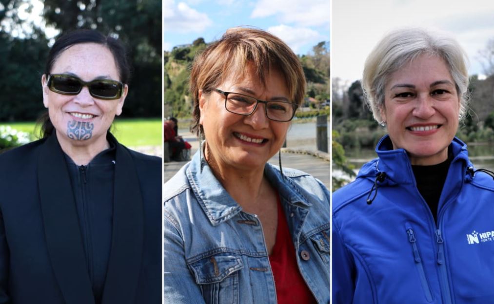 Debbie Ngarewa-Packer, Soraya Peke-Mason and Harete Hipango. Photo / RNZ / Katie Scotcher
