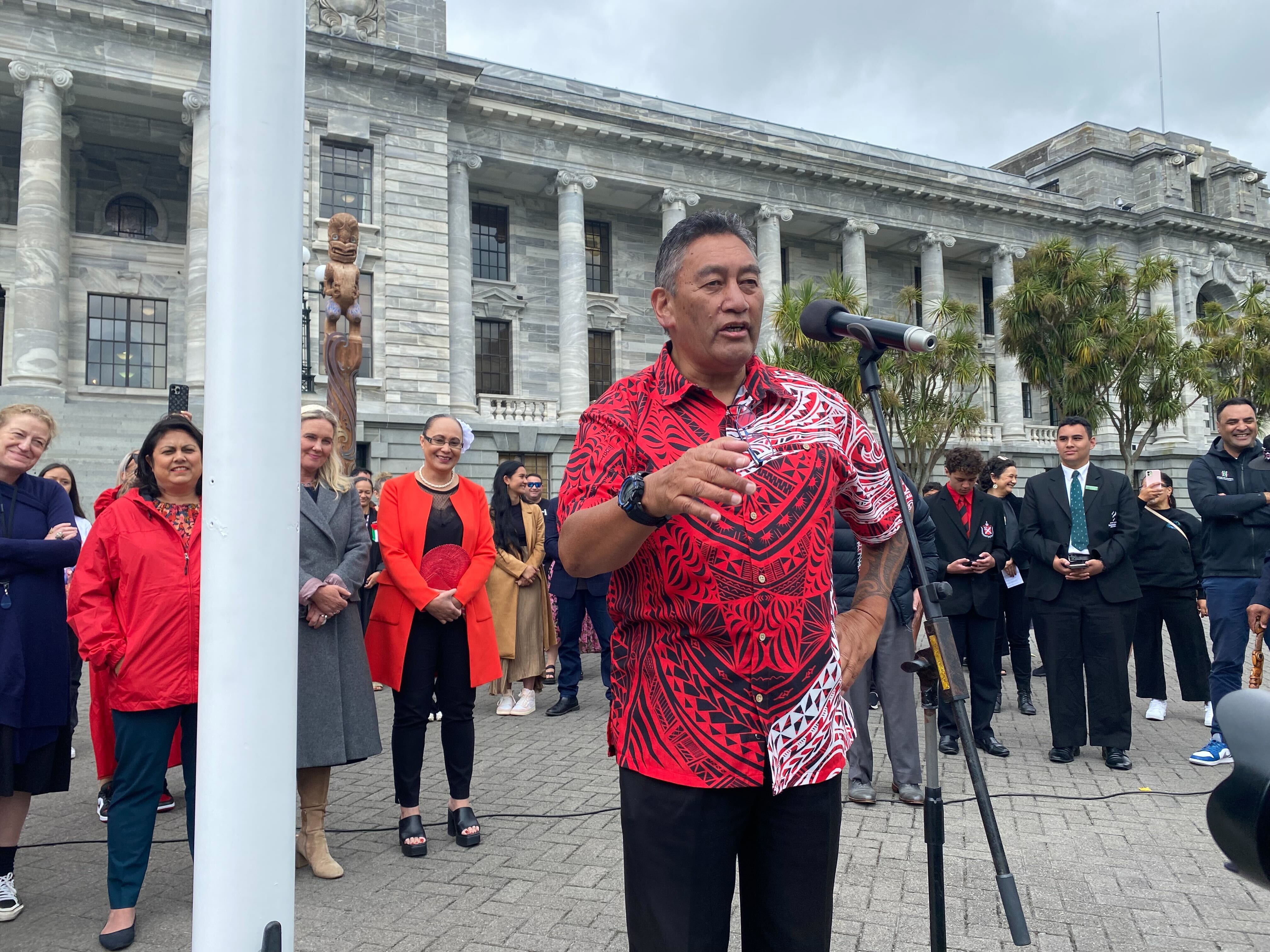 Former MP Hone Harawira at a protest against the Government's move to repeal smokefree legislation. Photo / Azaria Howell