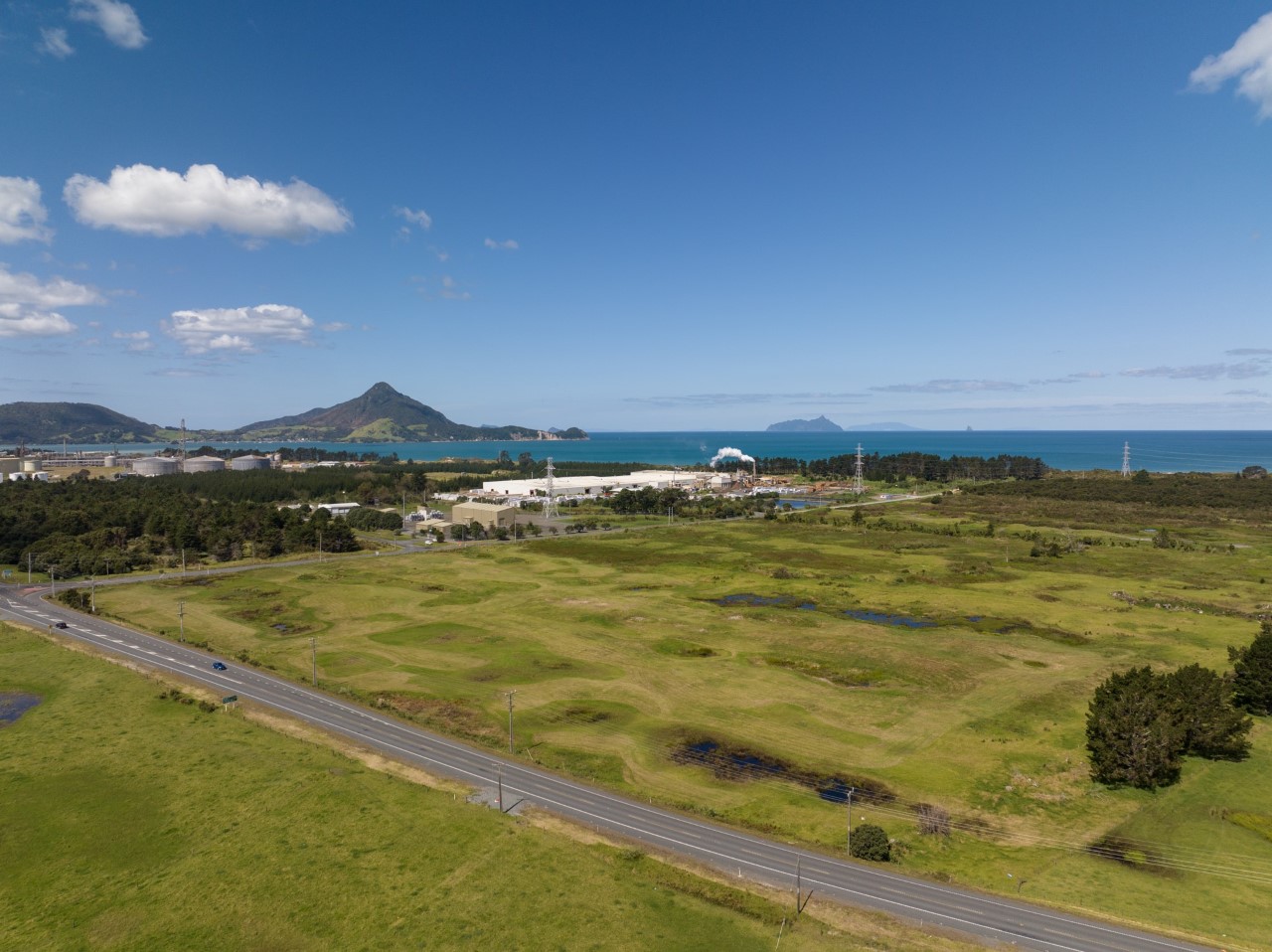 The site in Ruakākā where Meridian is building a $186 million, 200MWh battery farm to store power.