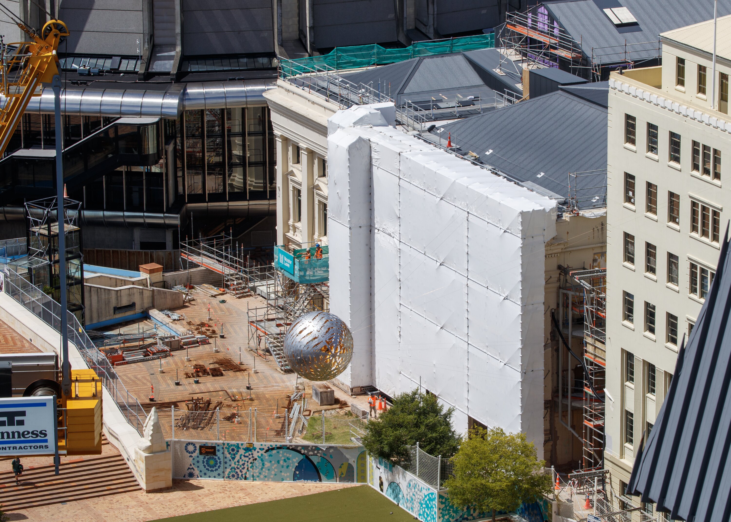 Wellington's town hall, central library and council buildings are closed due to earthquake risks. Photo / Mark Mitchell