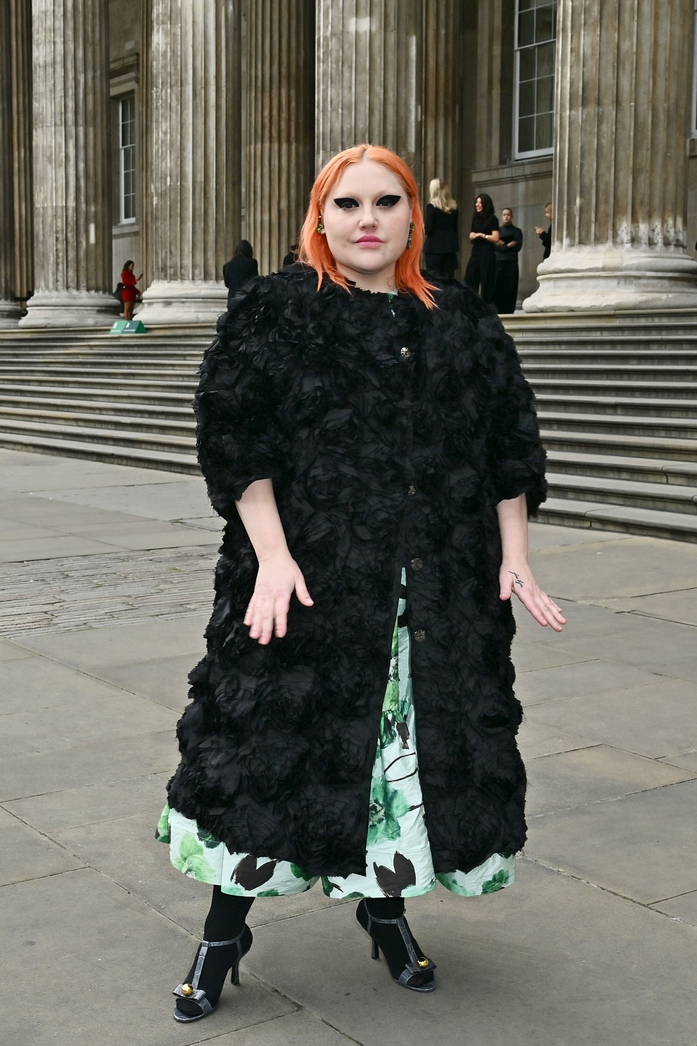 Beth Ditto wears Erdem to the brand's London Fashion Week show. Photo / @erdem