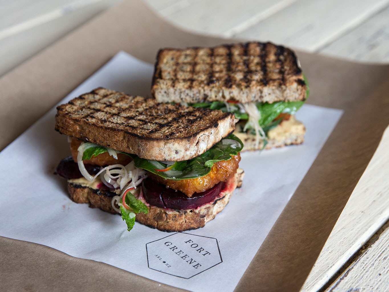 The halloumi sandwich at Fort Greene. Photo / Guy Coombes