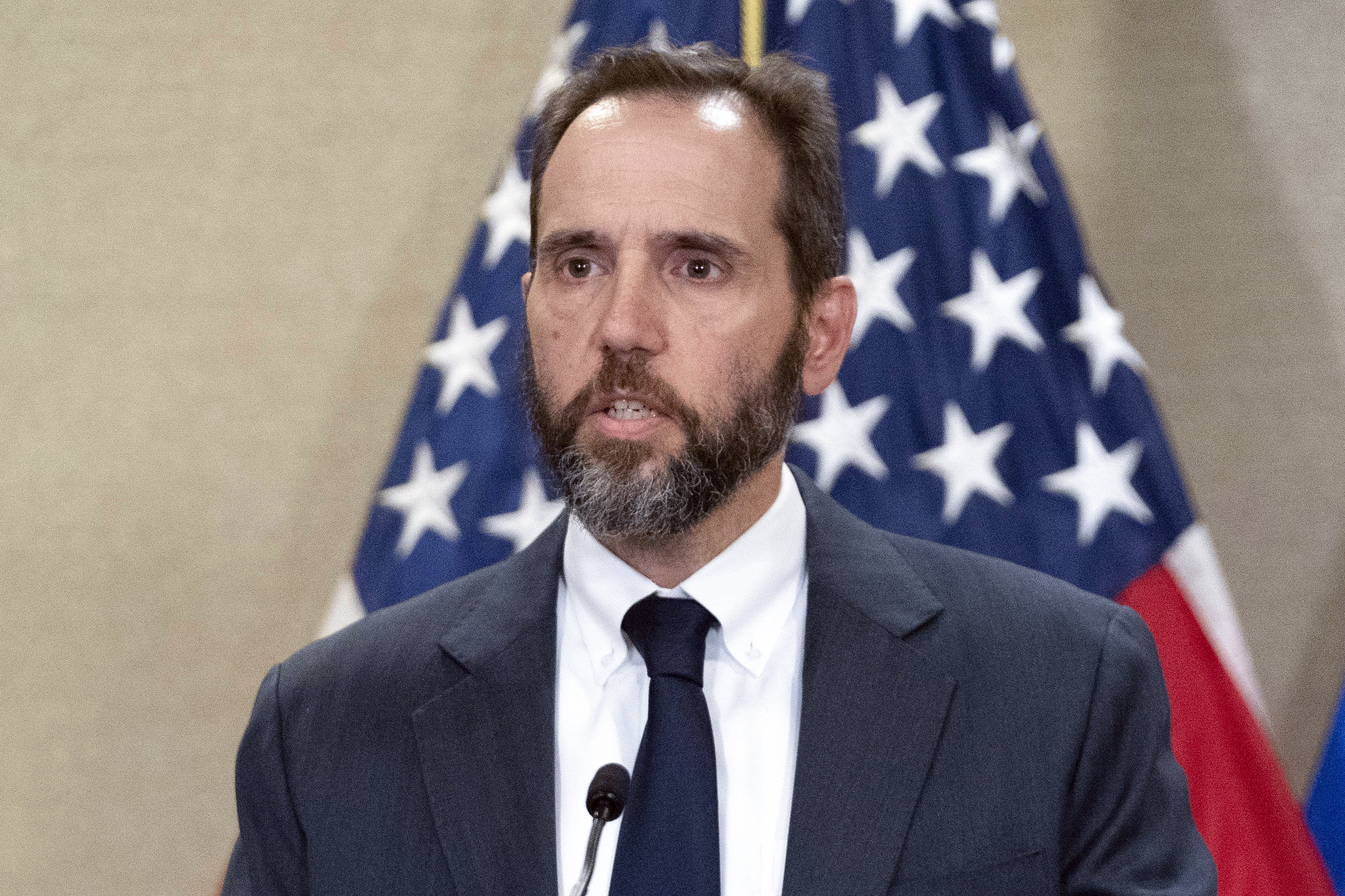 Lawyers for Donald Trump met on Thursday with members of special counsel Jack Smith's (pictured) team as a potential indictment loomed over the former president. Photo / AP