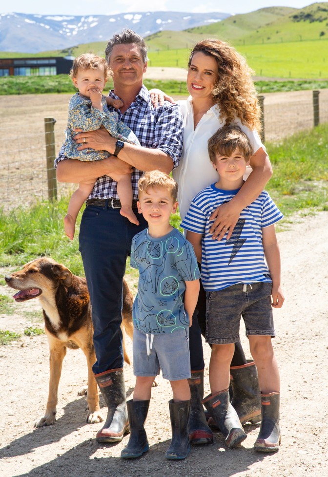 The gumboots gang! His wife's love keeps Matt grounded. 