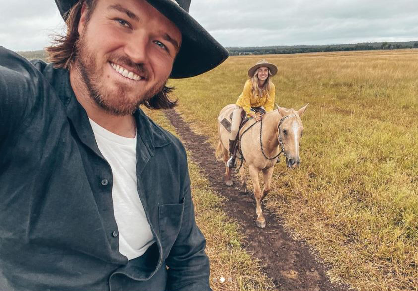 Harry Hart and Cartier Lee hit the trail. Sourced from instagram.