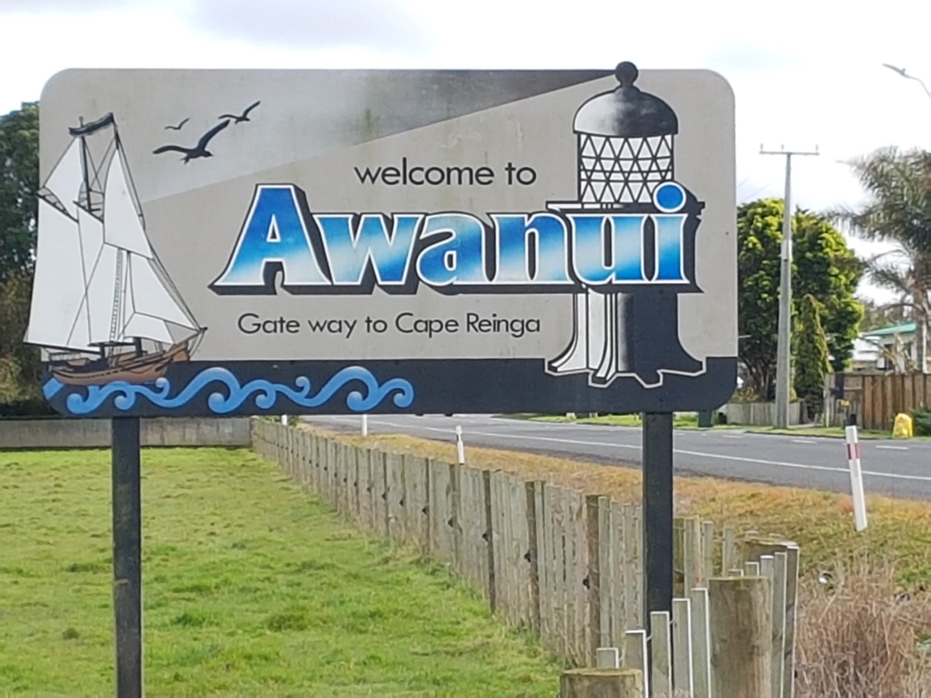 Awanui welcomes visitors, and that congeniality has seen it win the title of the Most Beautiful Tiny Town in the country. Photo / Mike Dinsdale