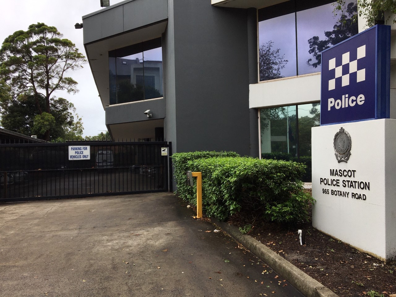 Mascot Police Station, where Sir Ron Brierley was taken in December. Photo / David Fisher