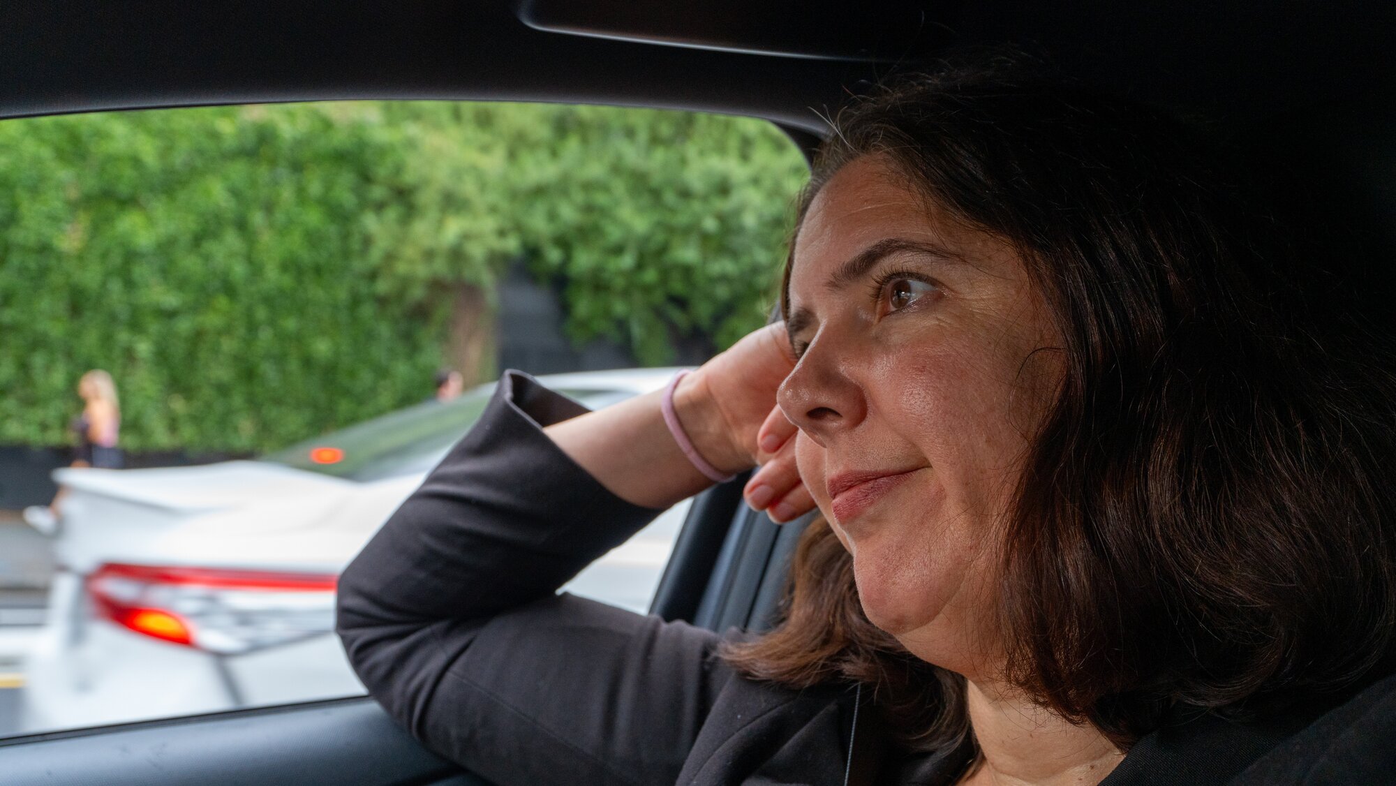 Mother of two, Tamsyn Parker, spends 12-and-a-half hours a week stuck behind the wheel on the Northwestern Motorway between Kumeū and the CBD. Photo / Corey Fleming