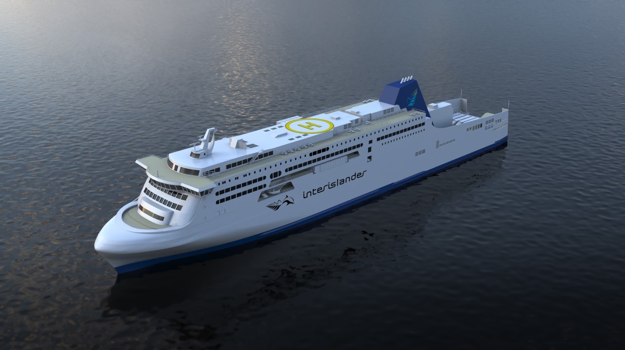 The new ferries will be able to carry twice as many passengers as the existing fleet. Image / KiwiRail 