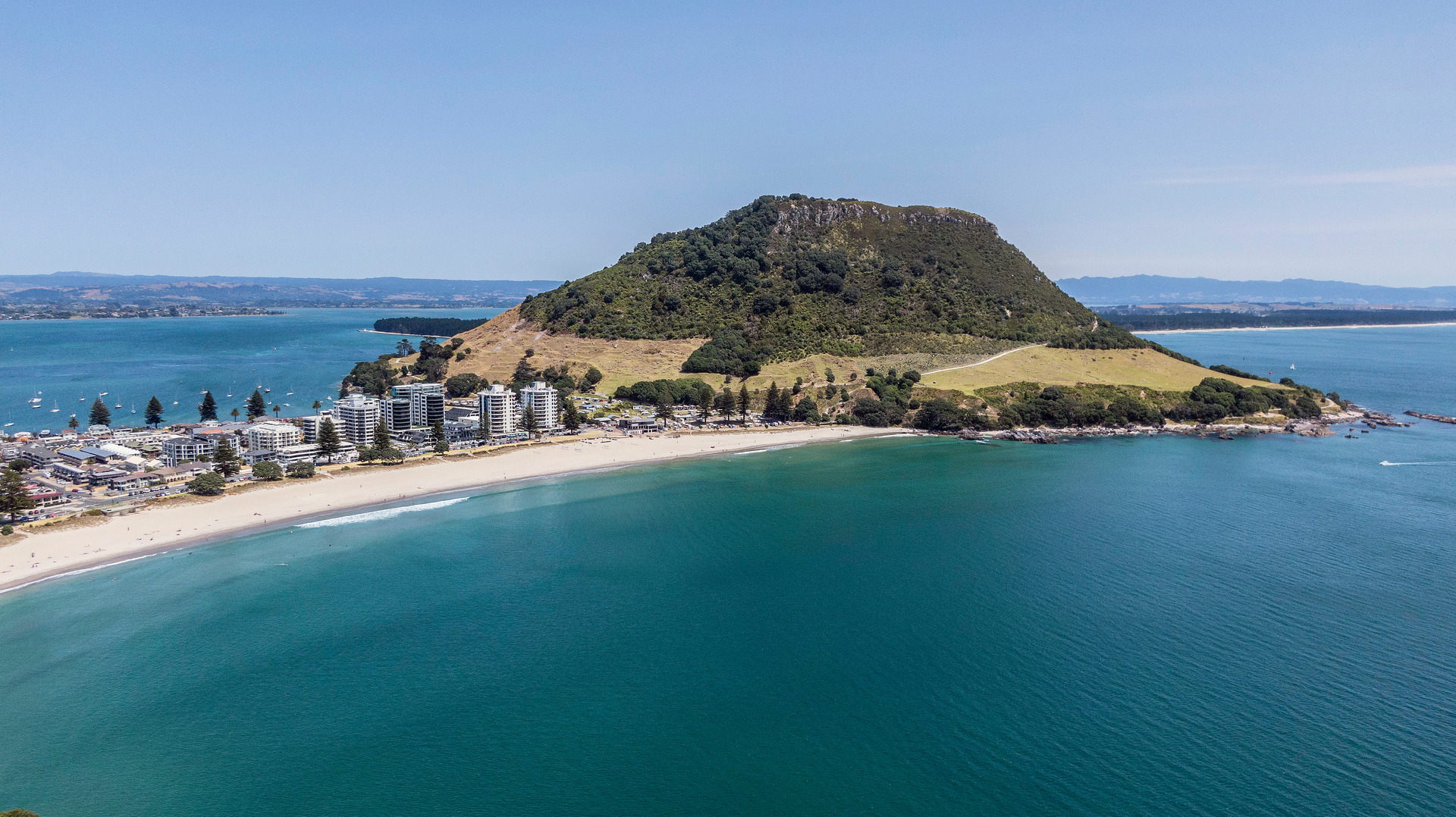 Hard to beat: The iconic Mt Maunganui from above. Photo / George Novak