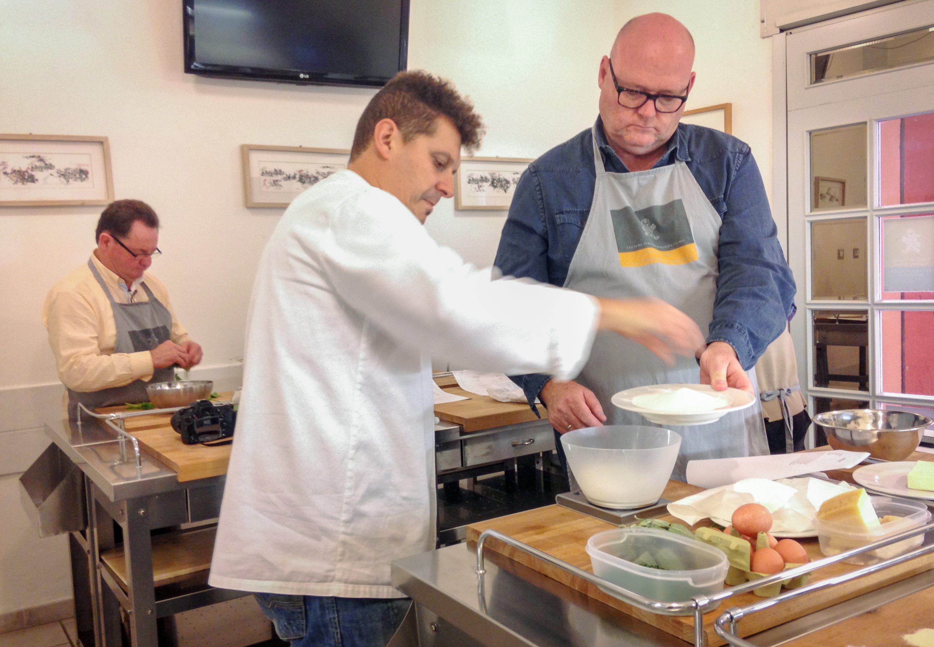 Chef Davide Berchiatti teaches the finer points of local cuisine at the Cultura Italiana Bologna Cucina. Photo / Bob Wallace