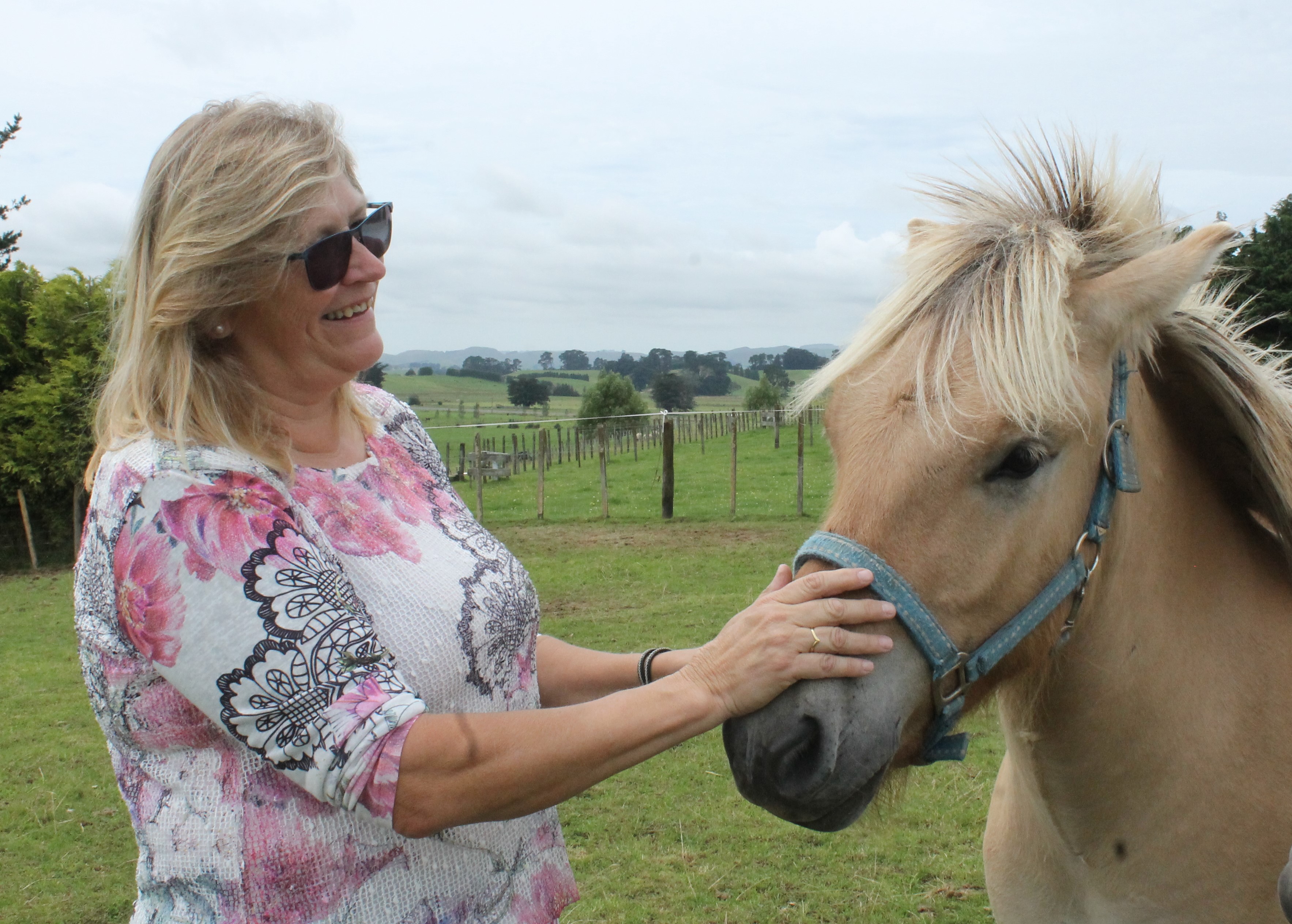 Eva Renbjor with a fjord horse. The Norwegian horses will be at the Viking Festival. Photo / Leanne Warr