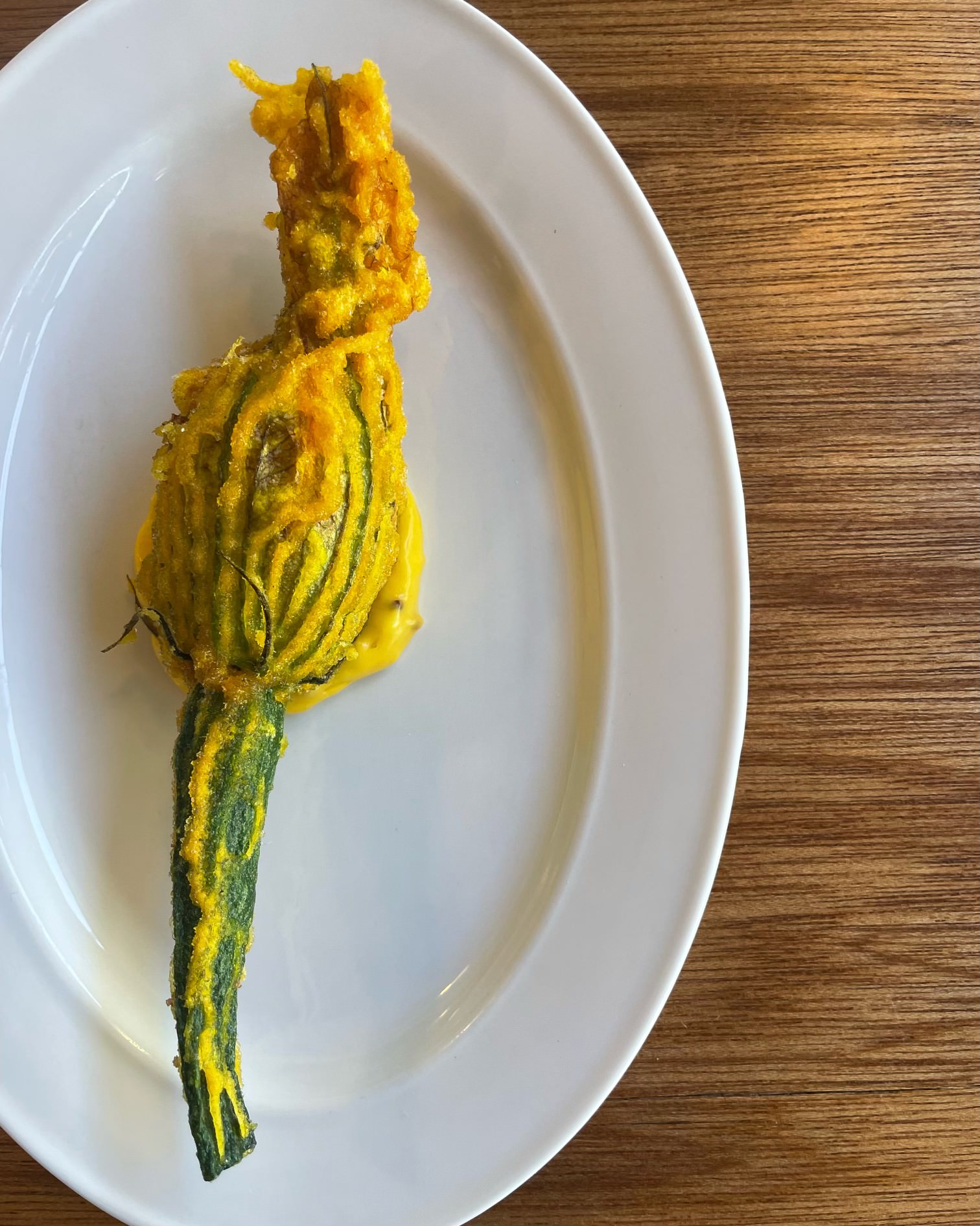 Local Talent Taverna's fried courgette flower.