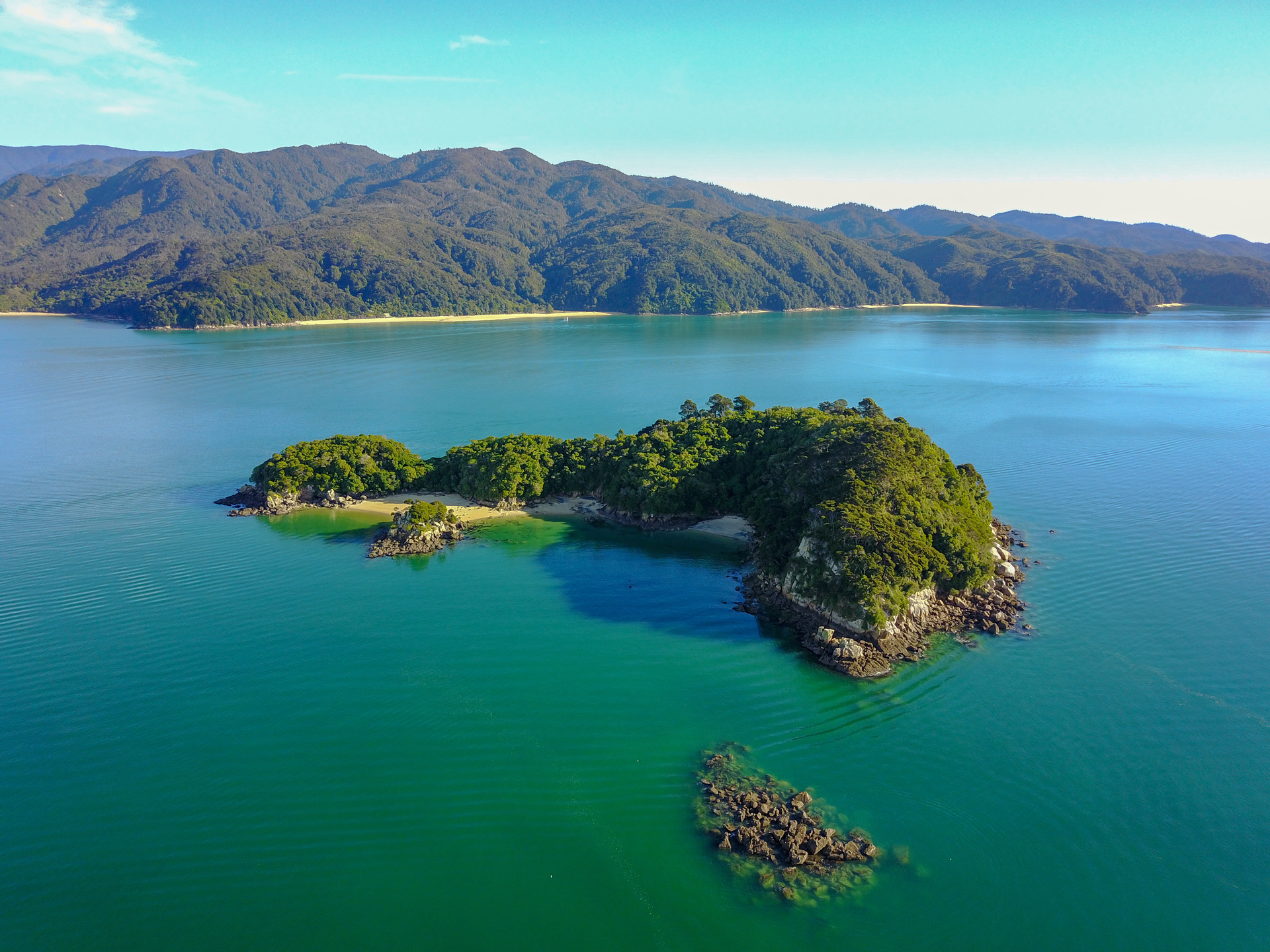 Aerial view of Fisherman's Island, Abel Tasman National Park. Photo / abeltasman.com, Supplied