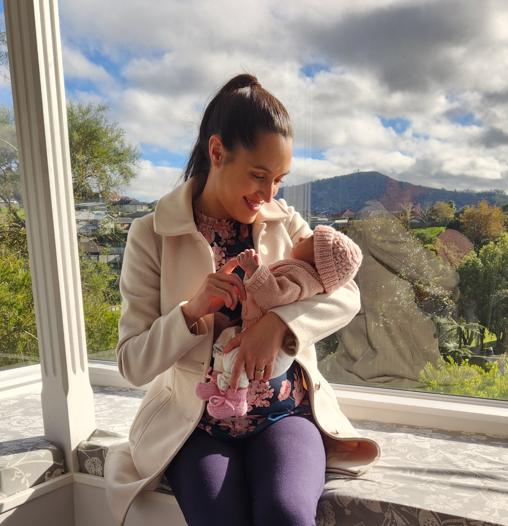 Tania Tapsell with new daughter, Kahumoa Caroline Clancy. 