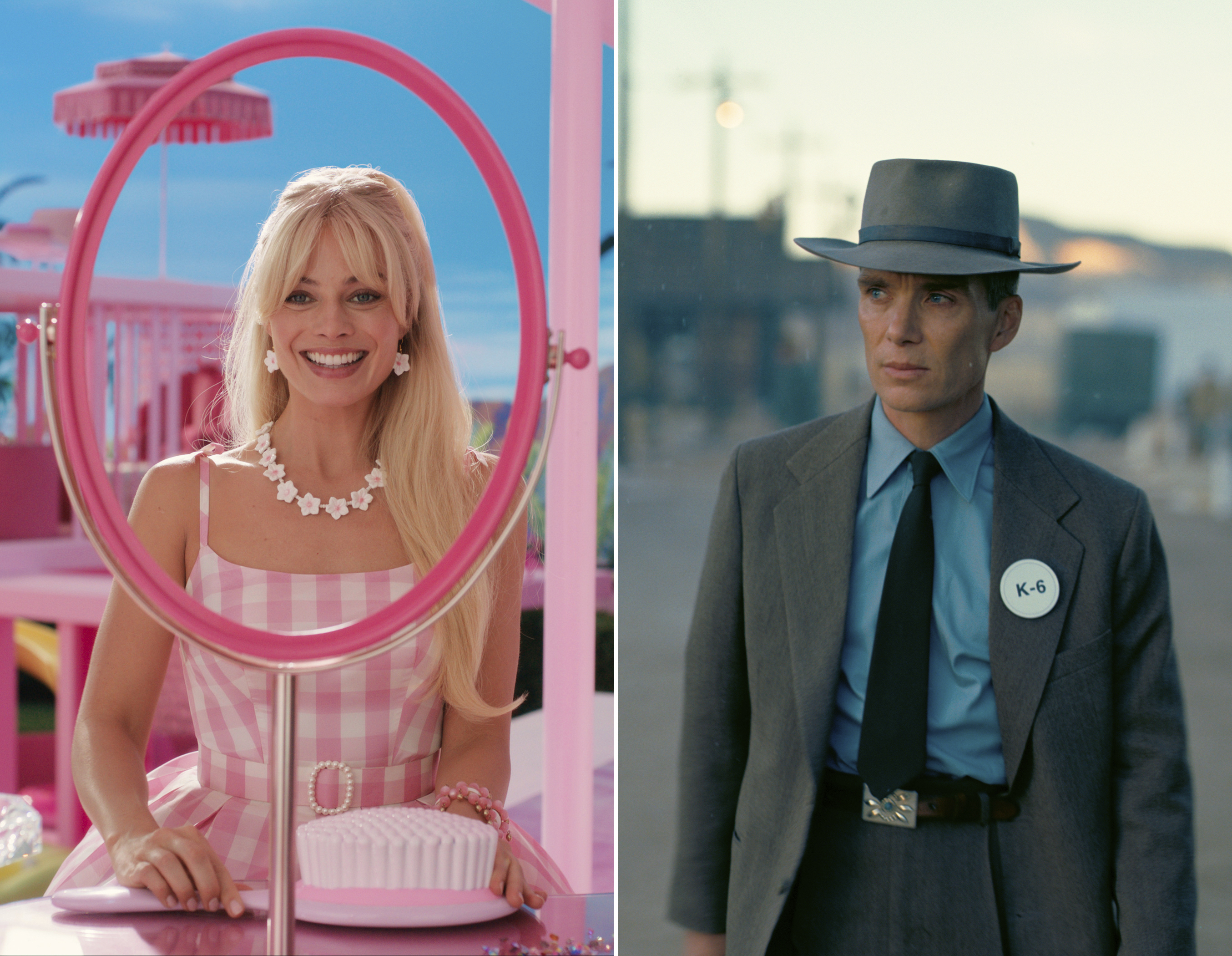 Barbie and Oppenheimer led the nominations at this year's Golden Globes. Photo / AP
