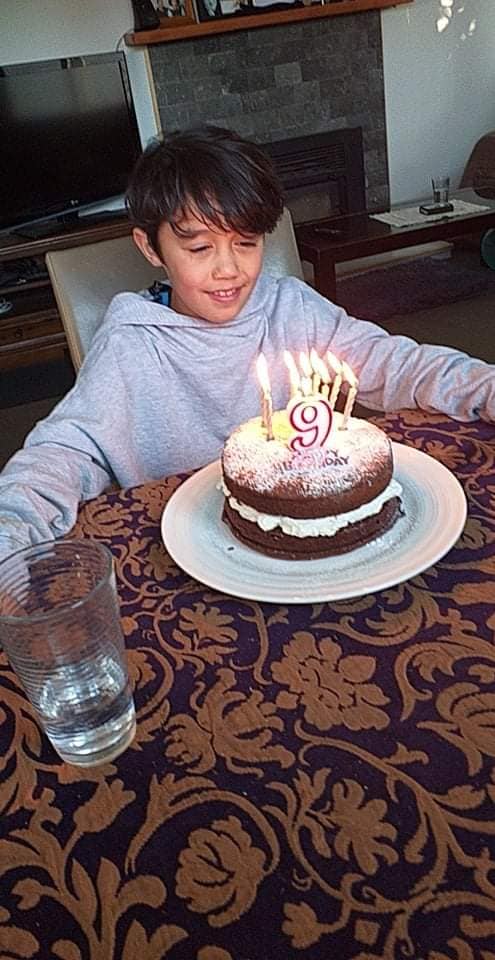 Sage at his ninth birthday party. Photo / Supplied