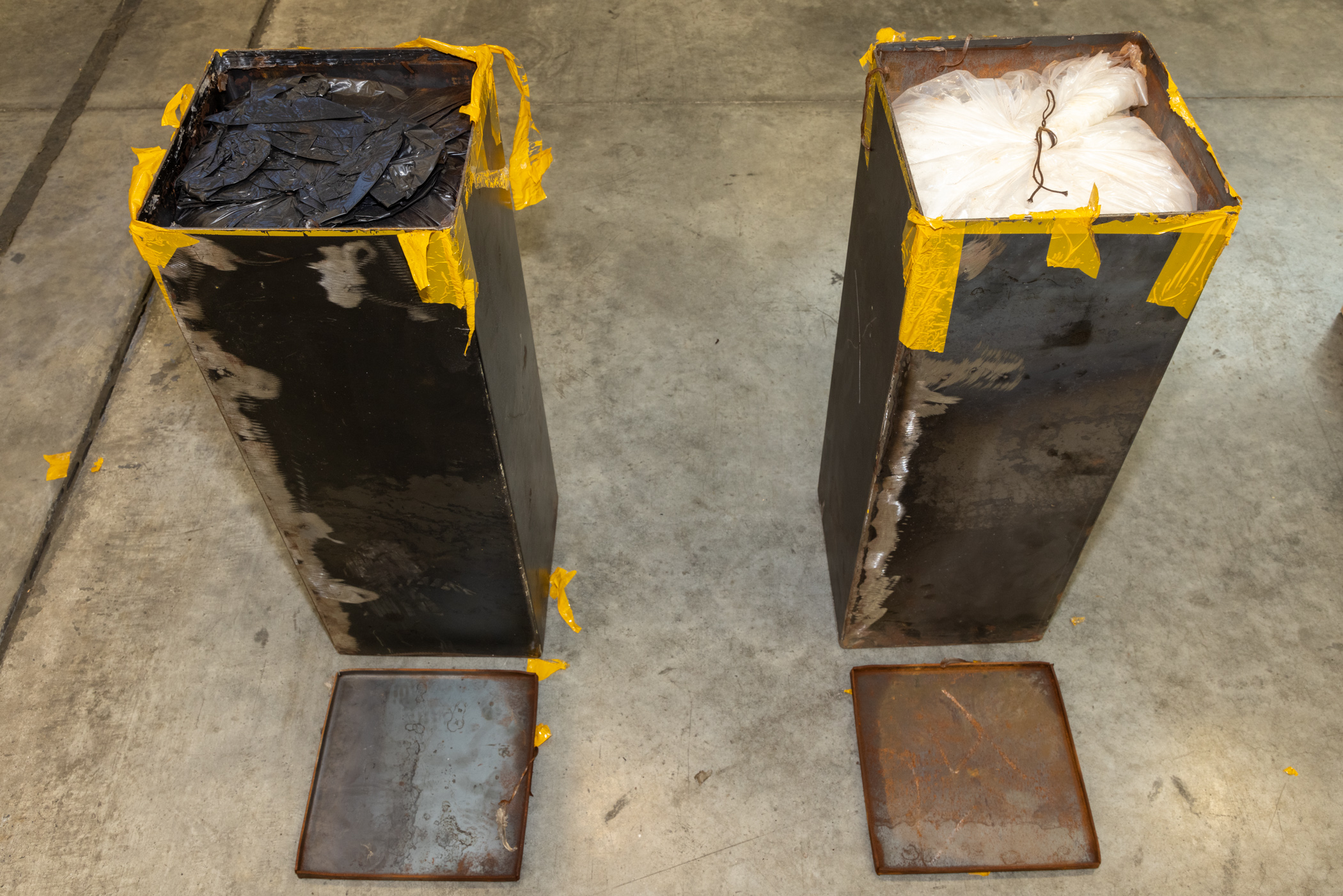 The methamphetamine concealed within the machine which was seized in Operation Brewer. Photo / NZ Police