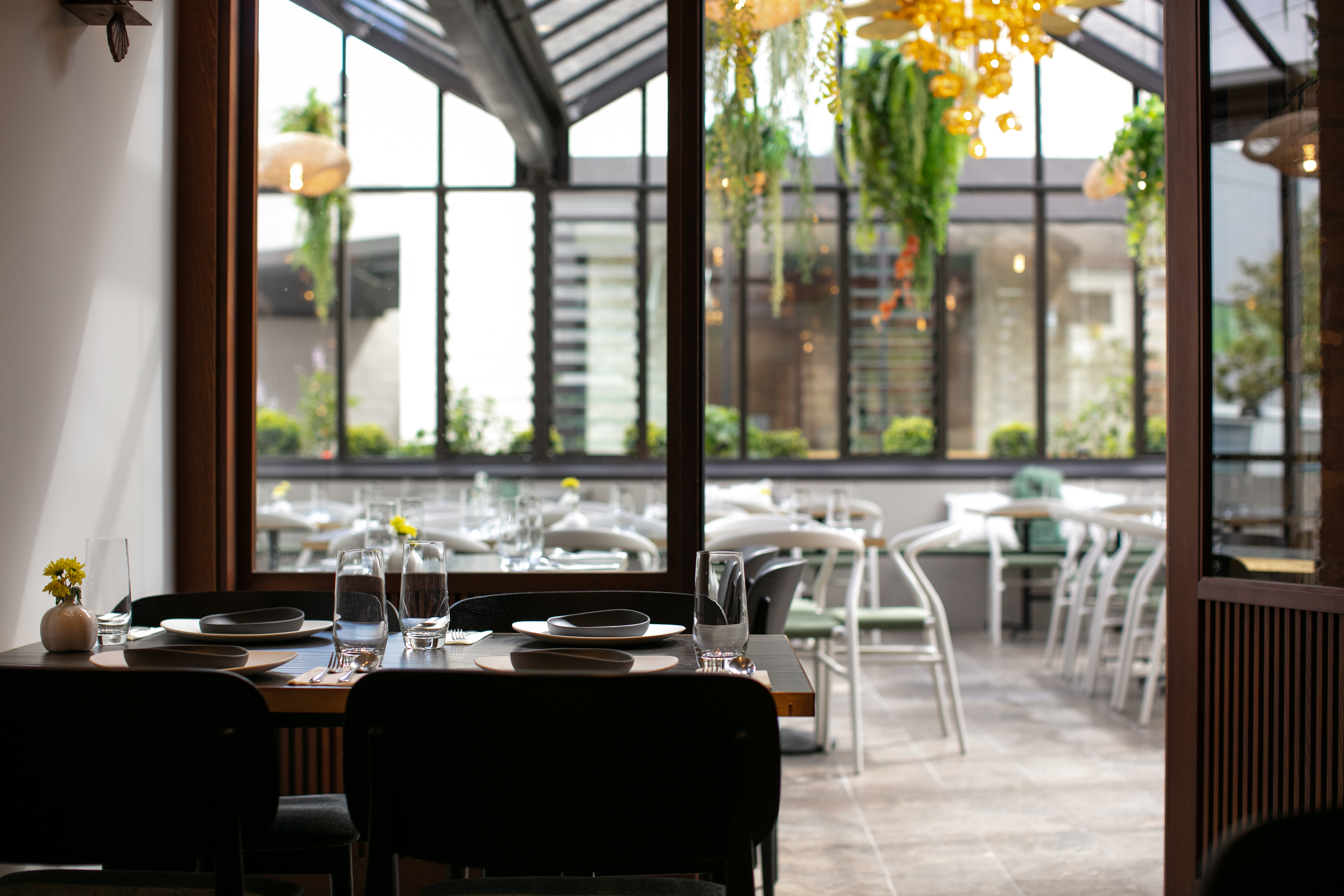 The elevated dining room, located in the newly opened 1050 Remuera precinct. Photo / Babiche Martens