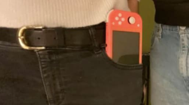 nintendo switch in pocket