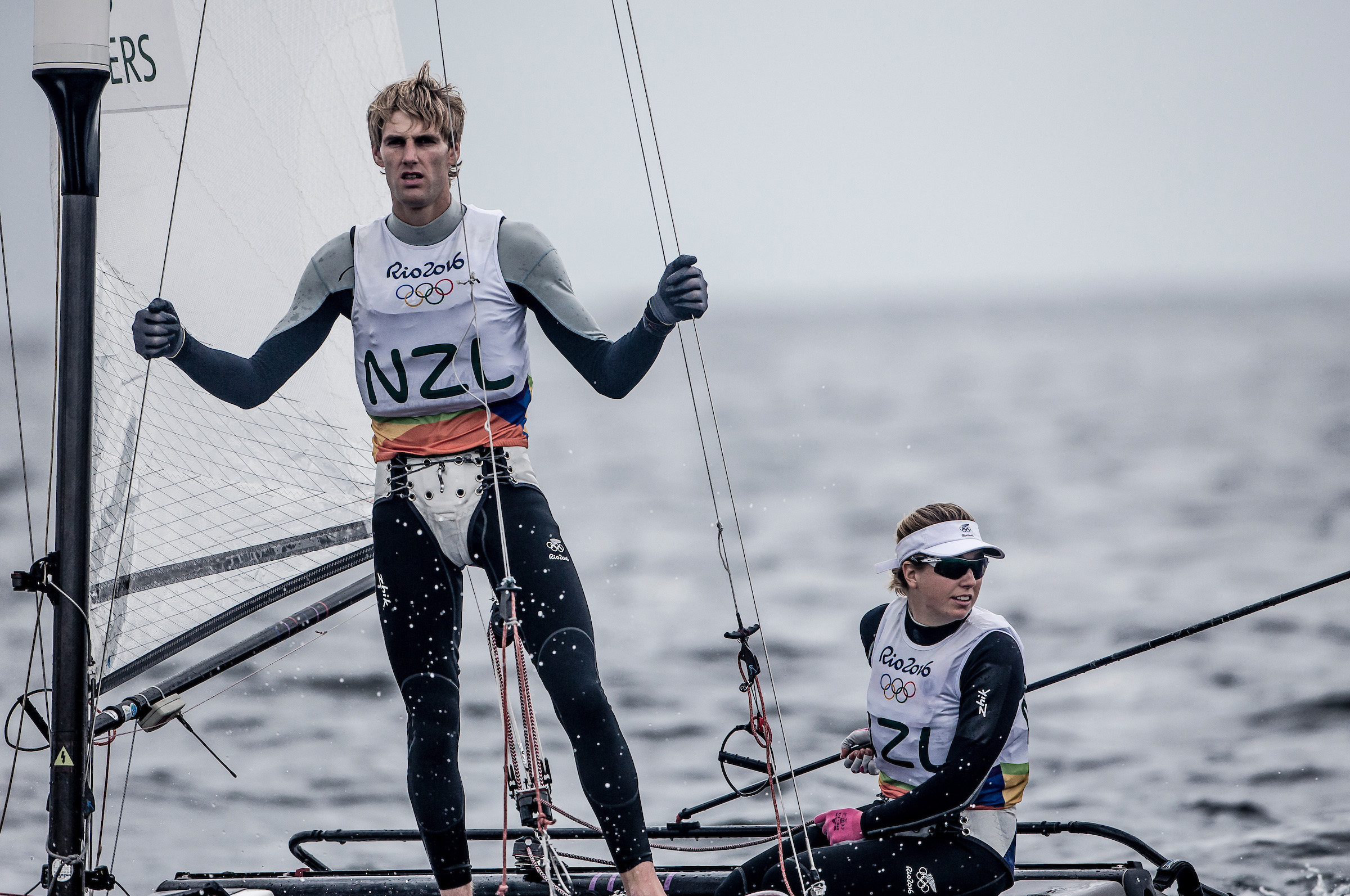 Jason Saunders is a two-time Olympic sailor for New Zealand. In 2016, he competed in the Nacra 17 alongside Gemma Jones. Photo / Photosport
