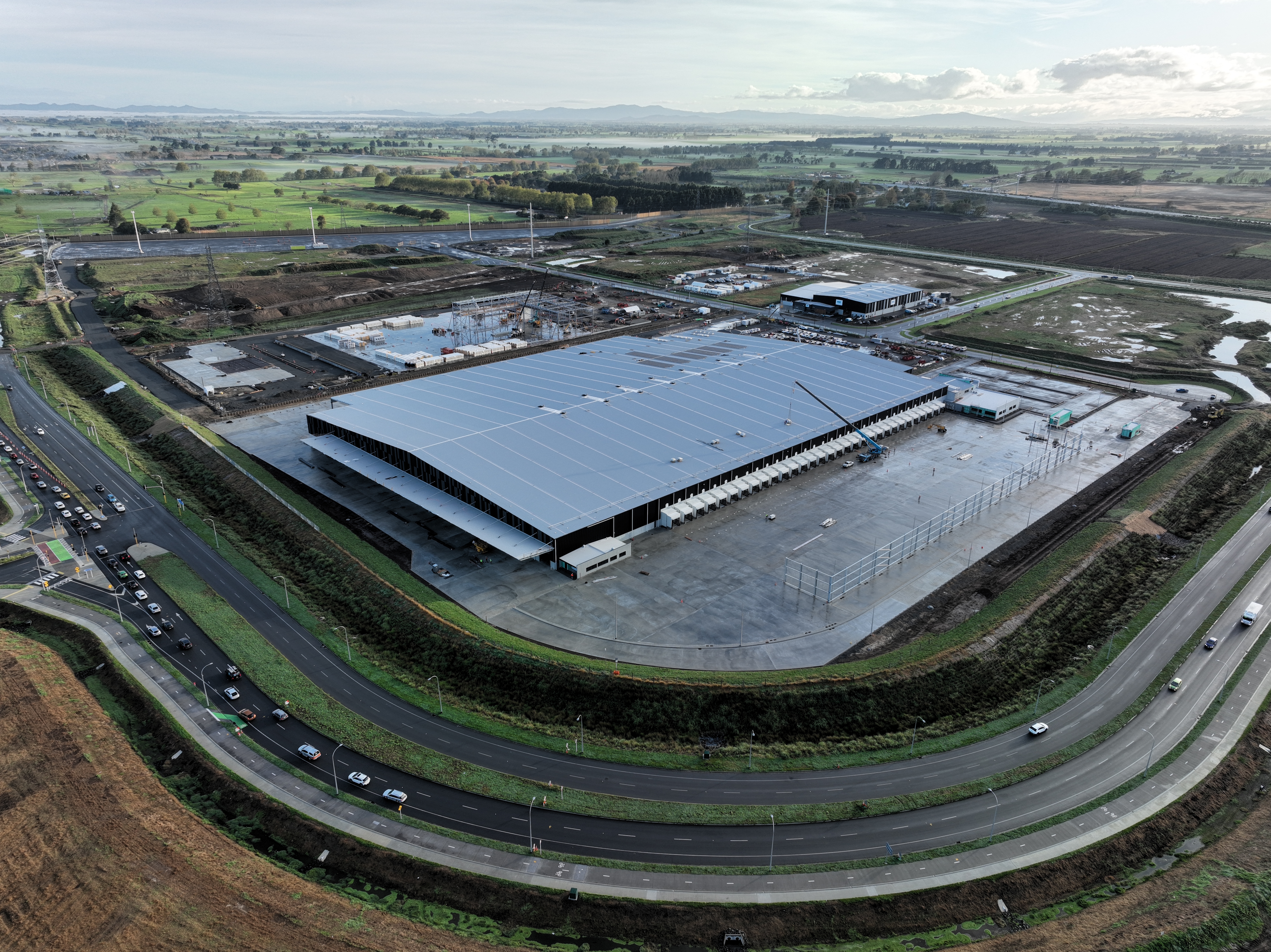 The Ruakura Superhub is a major logistics and distribution hub being built in Hamilton by Tainui Group Holdings. It will be the biggest facility of its kind in Austaliasia when completed.