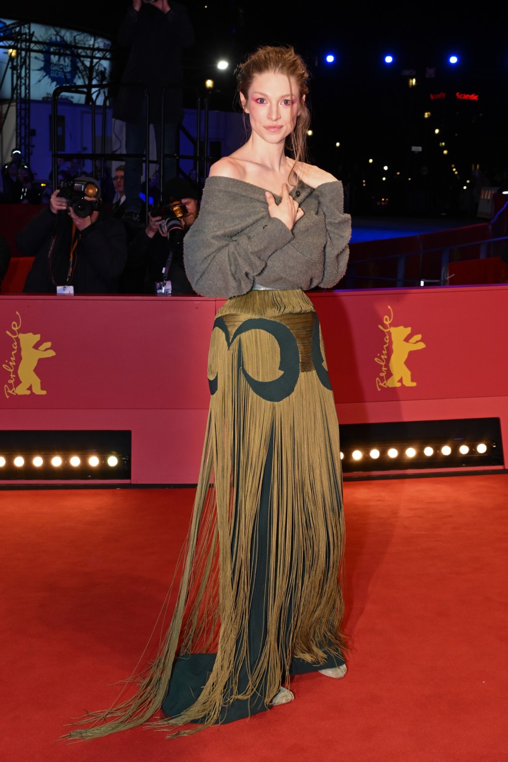 Hunter Schafer of the movie “Cuckoo” attends the “A Different Man” premiere during the 74th Berlinale International Film Festival Berlin at Berlinale Palast on February 16, 2024 in Berlin, Germany. (Photo by Stephane Cardinale - Corbis/Corbis via Getty Images)