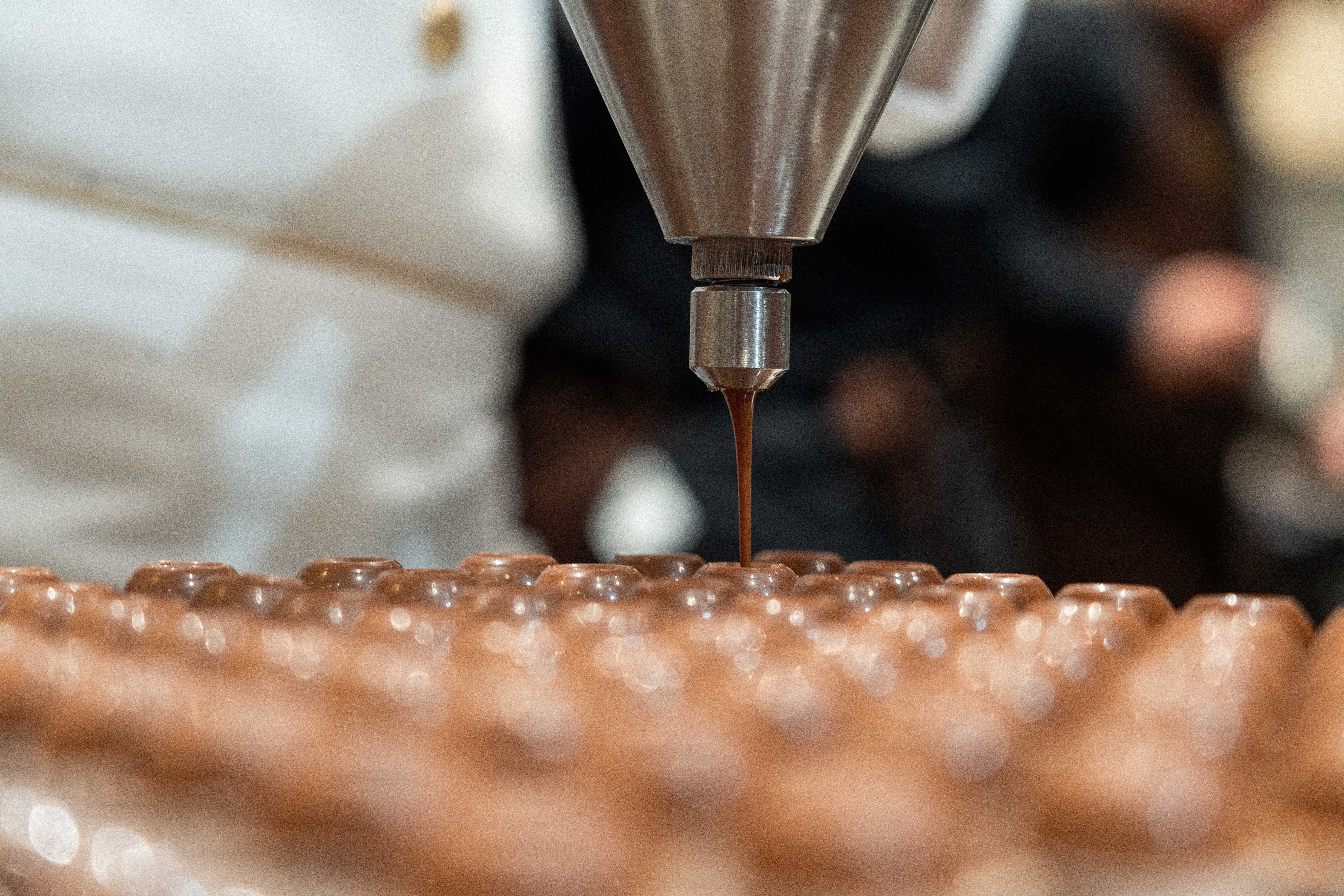 Thomas Schnetzler was in action making fresh Lindt truffles for visitors.