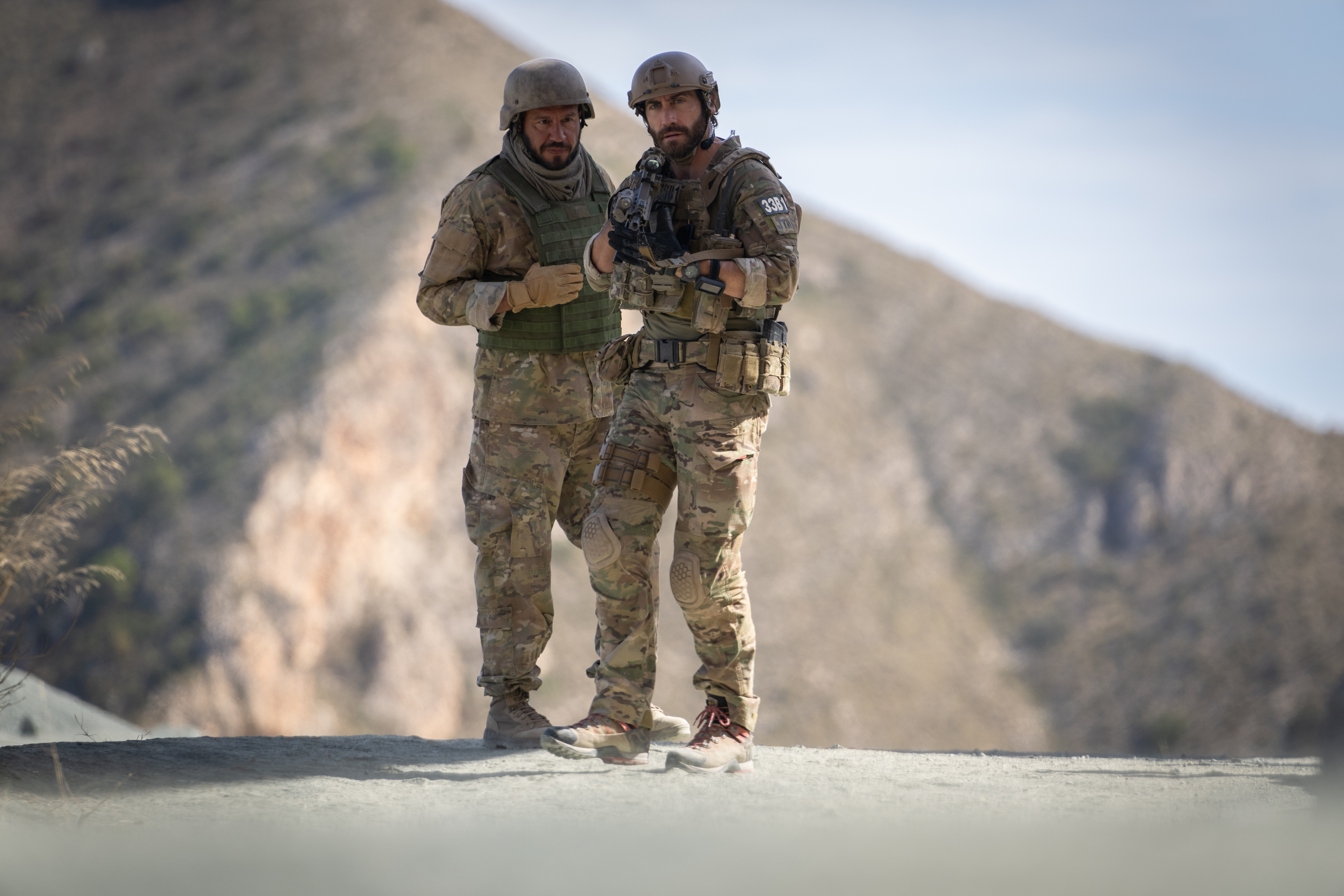 Dar Salim and Jake Gyllenhaal in the war drama Guy Ritchie's The Covenant.