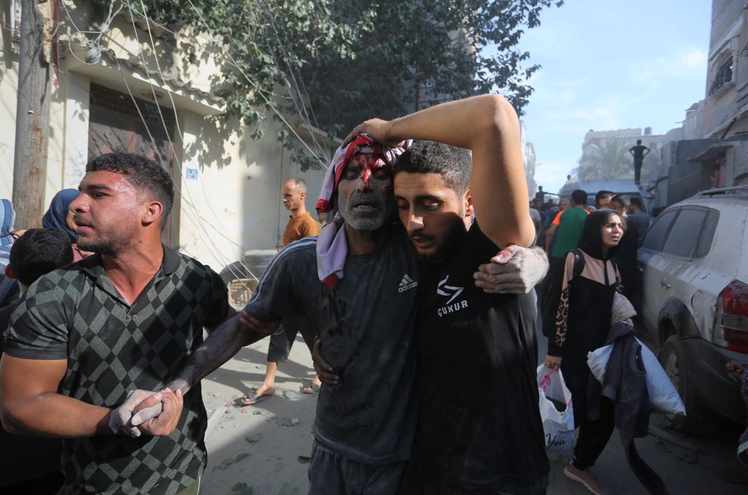 Palestinians evacuate survivors of the Israeli bombardment of the Gaza Strip in Rafah. Photo / AP