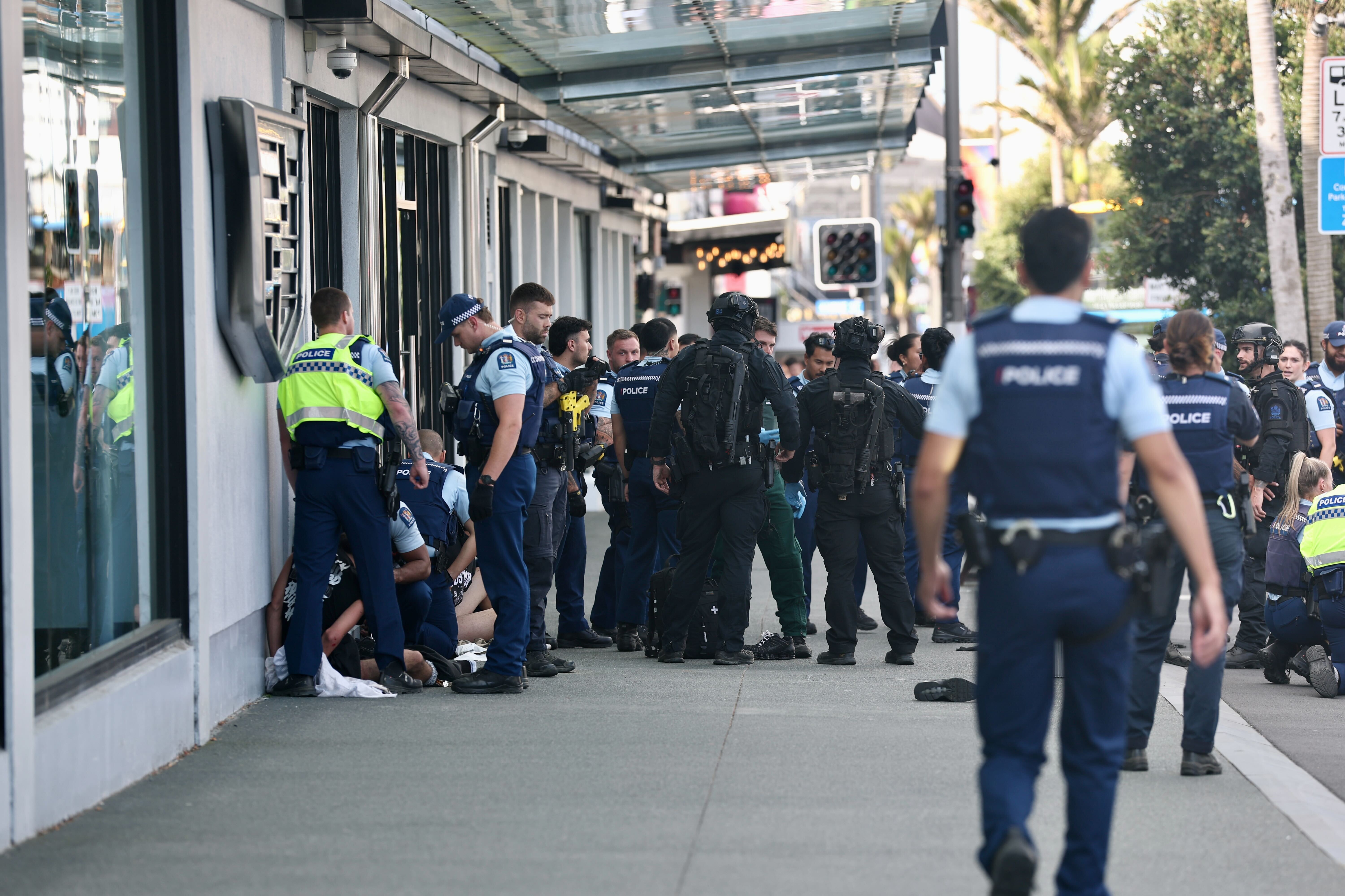 The street was swarmed with police. Photo / Dean Purcell