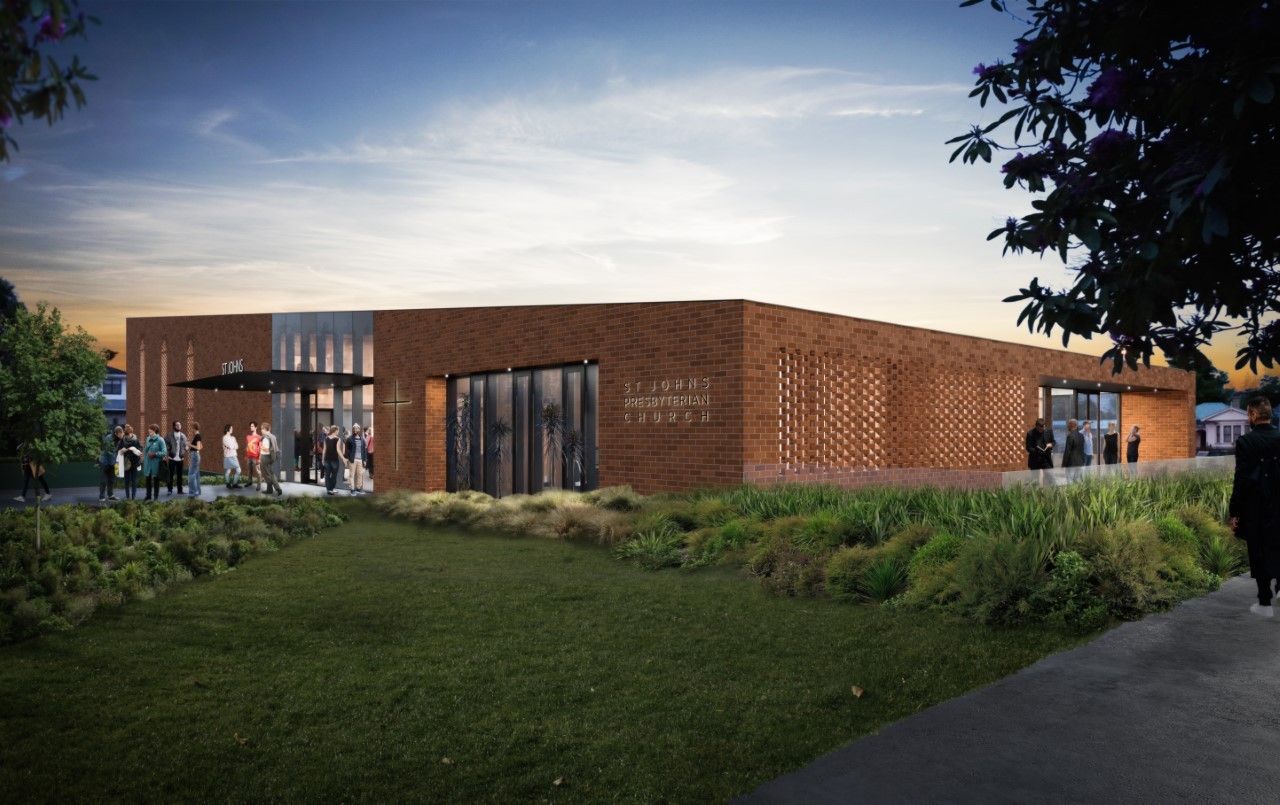 The artist's impression for the St John's Church. Image / DCA Architects 