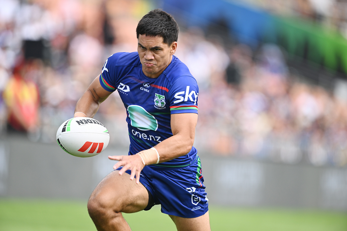 Taine Tuaupiki against the Melbourne Storm. Photo / Photosport