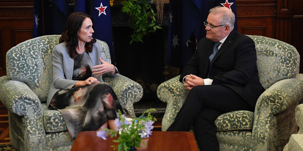Prime Minister Jacinda Ardern meets the Australian Prime Minister Scott Morrison in Sydney. Photo / Penny Bradfield