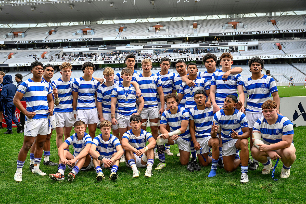 Saint Kentigern team after the Auckland 1A final. Photo / Photosport