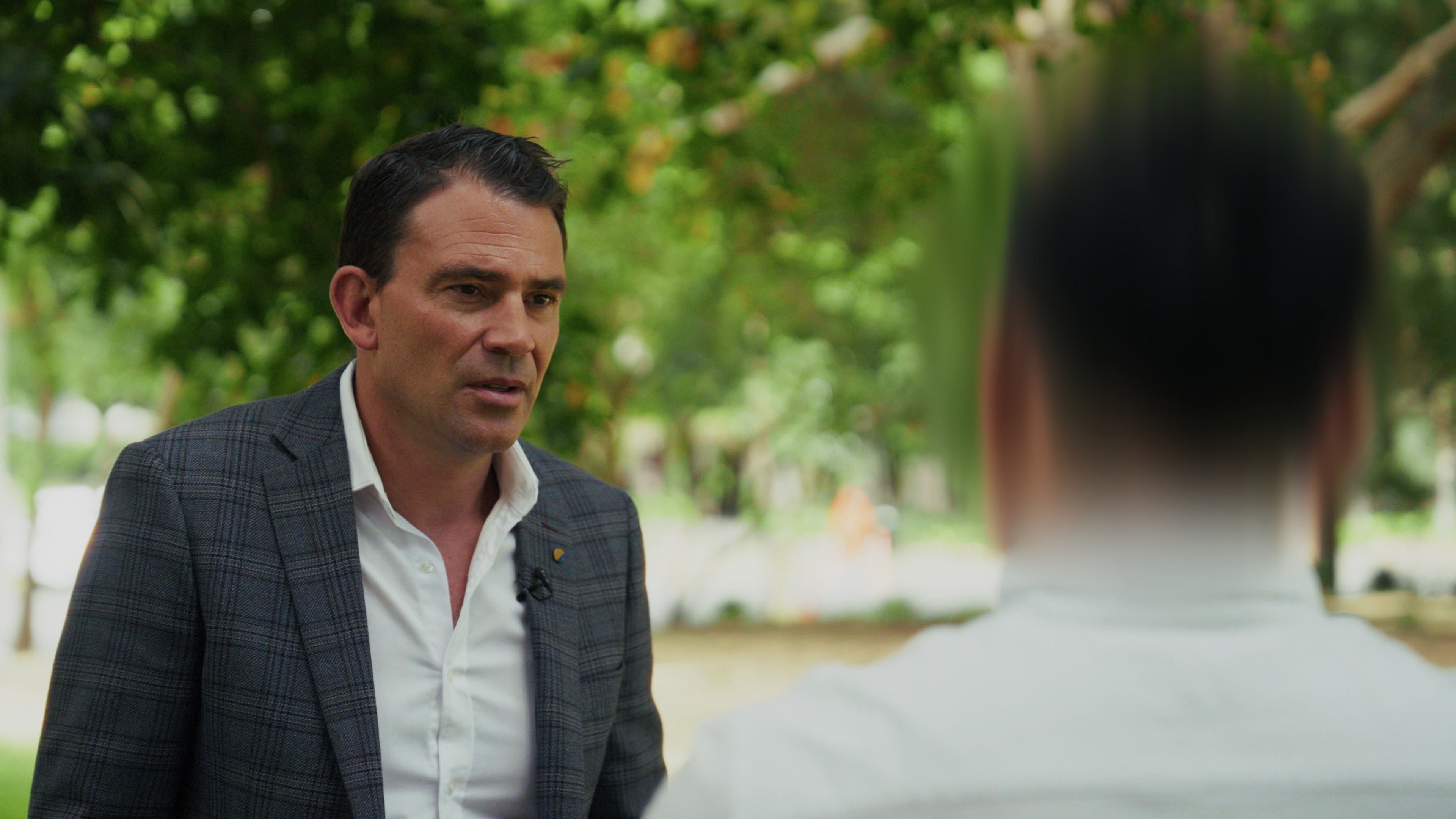 Michael Morrah talking to a former Shen Yun dancer who claims the company is exploiting and mistreating its performers.