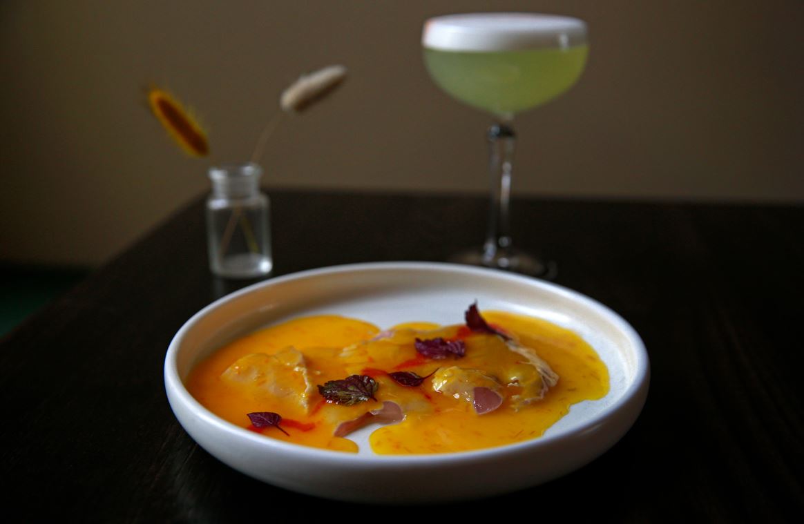 Tiradito and a Pisco Sour at Madame George. Photo / Supplied