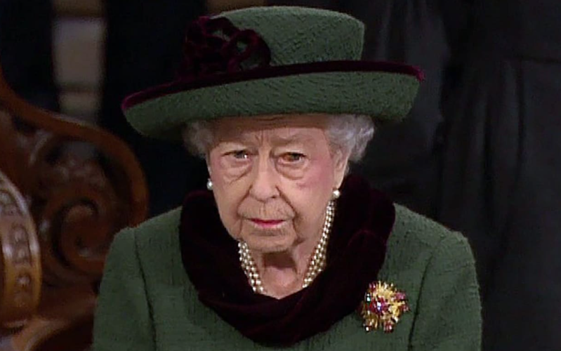 Queen Elizabeth was watery-eyed but typically stoic in attendance at the memorial service for Prince Philip at Westminister Abbey. Photo / Pool via AP