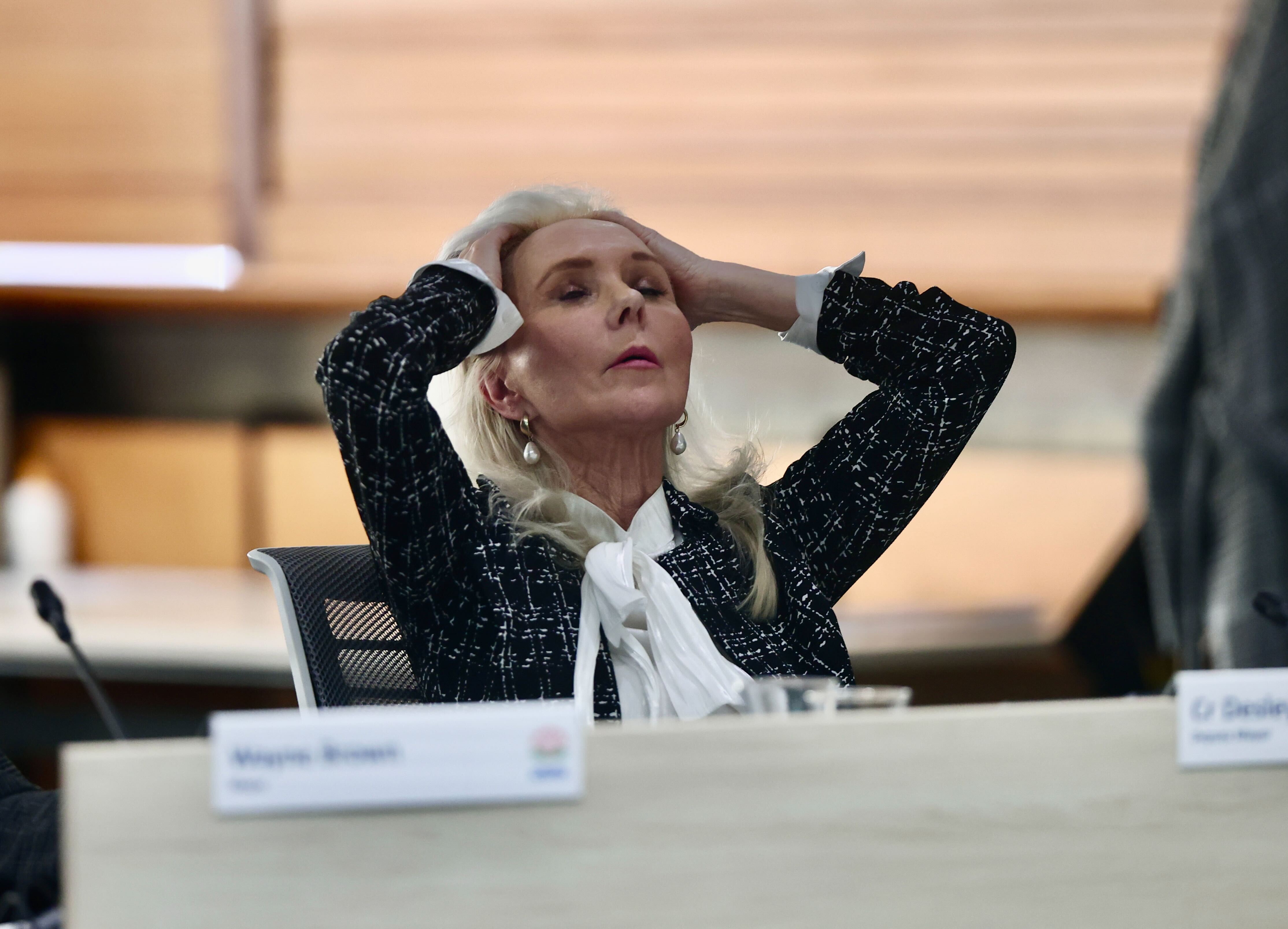 Auckland Deputy Mayor Desley Simpson pictured in the Auckland Town Hall ahead of a vote on a proposed 7.9% rates increase for 2026/2027. Photo / Dean Purcell