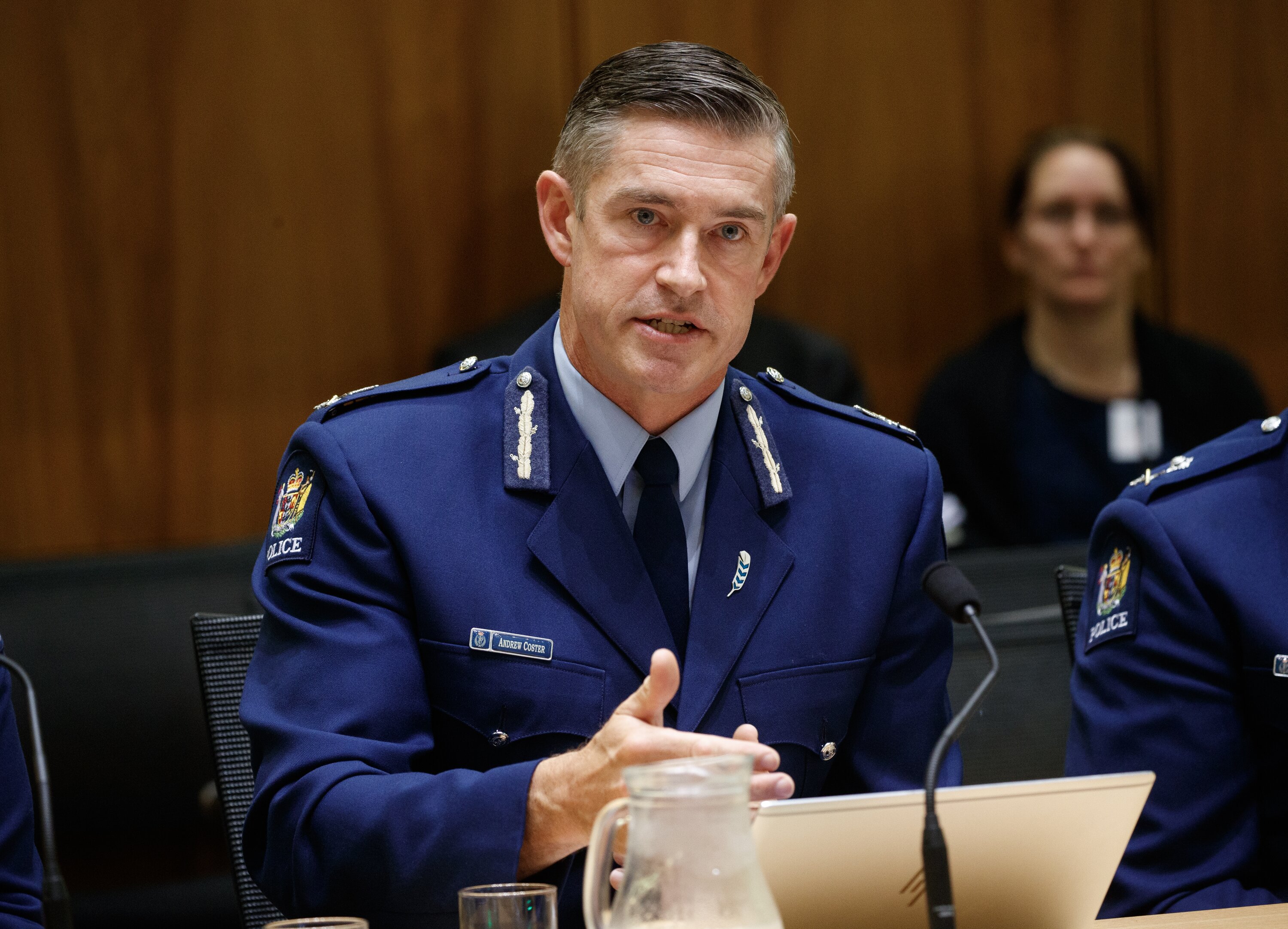 Police Commissioner Andrew Coster during an appearance before the Justice Select Committee at Parliament, Wellington on February 15, 2023. Photo / Mark Mitchell