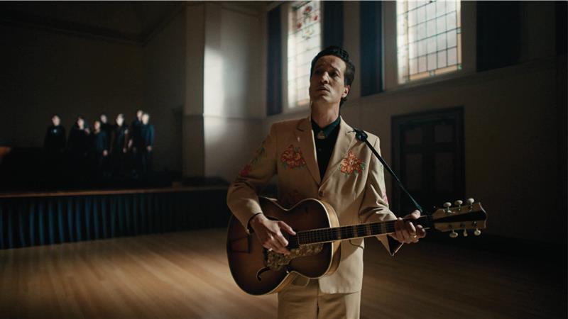 Sneak peek: Musician Marlon Williams as he appears in the new Air NZ ad. Photo / Air NZ