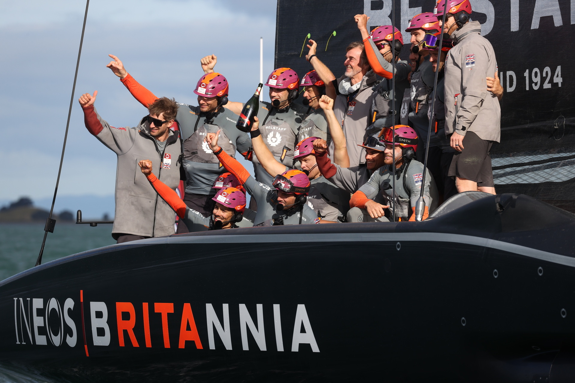 Ineos Team UK celebrate winning the round robin. Photo / Brett Phibbs