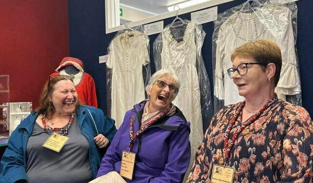 Close friends Anne Haye, Josephine Adrian and Mary Chapman discuss growing up together as neighbours in the Norsewood village.